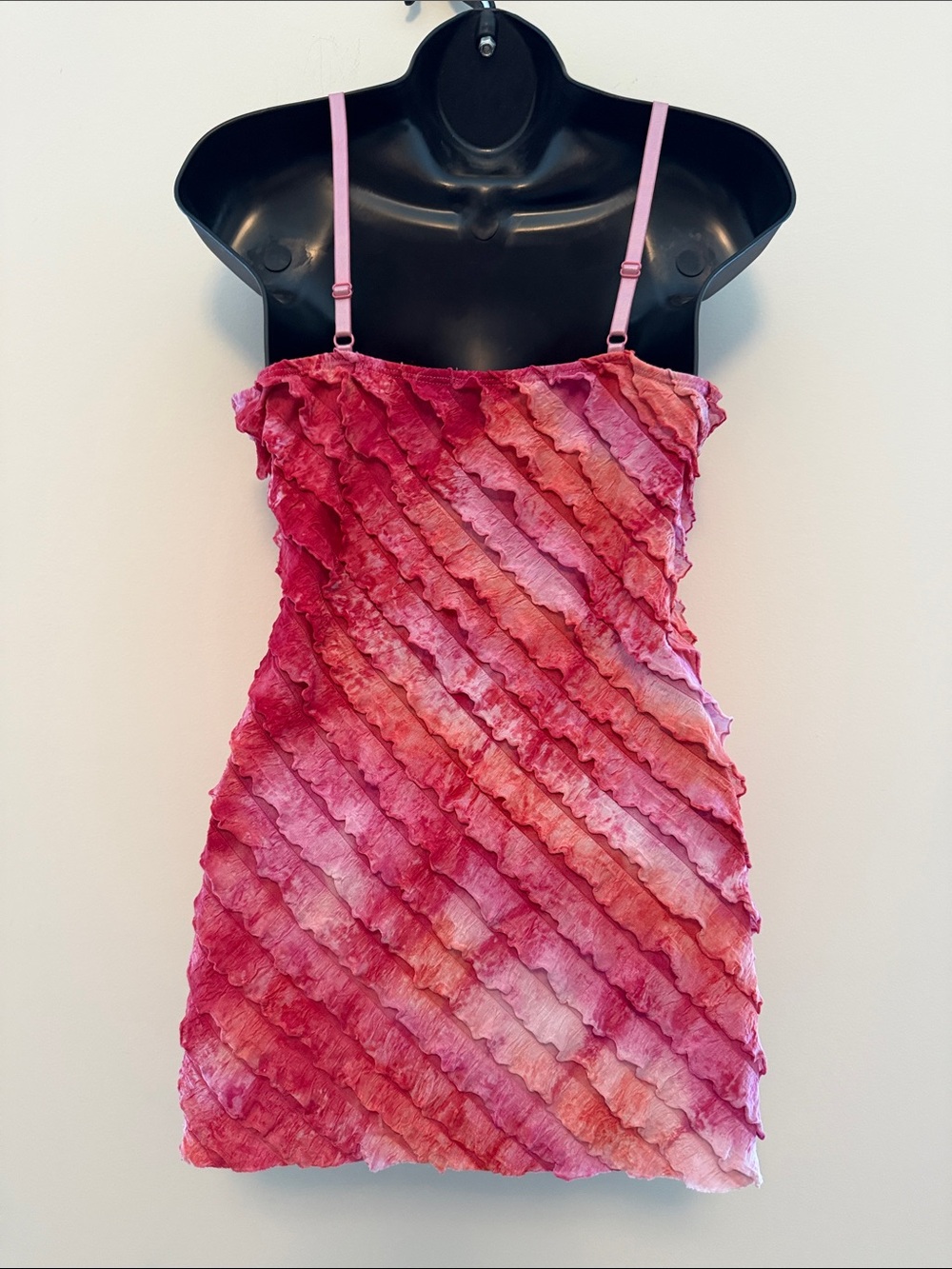 Pink & Red Ruffle Camisole Top - Picture 2 of 3